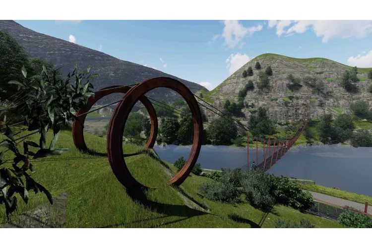 Passerella ciclopedonale sul fiume Adige, località Battello di Ceraino