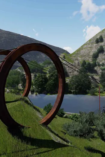 Passerella ciclopedonale sul fiume Adige, località Battello di Ceraino
